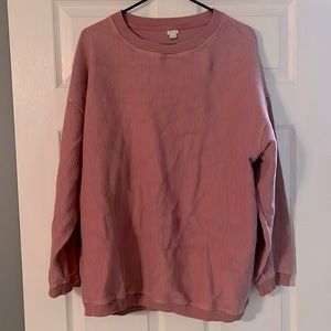 Aerie ribbed rose sweatshirt